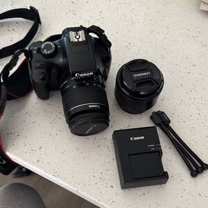 Canon EOS Rebel T3 Black DSLR Camera with Accessories